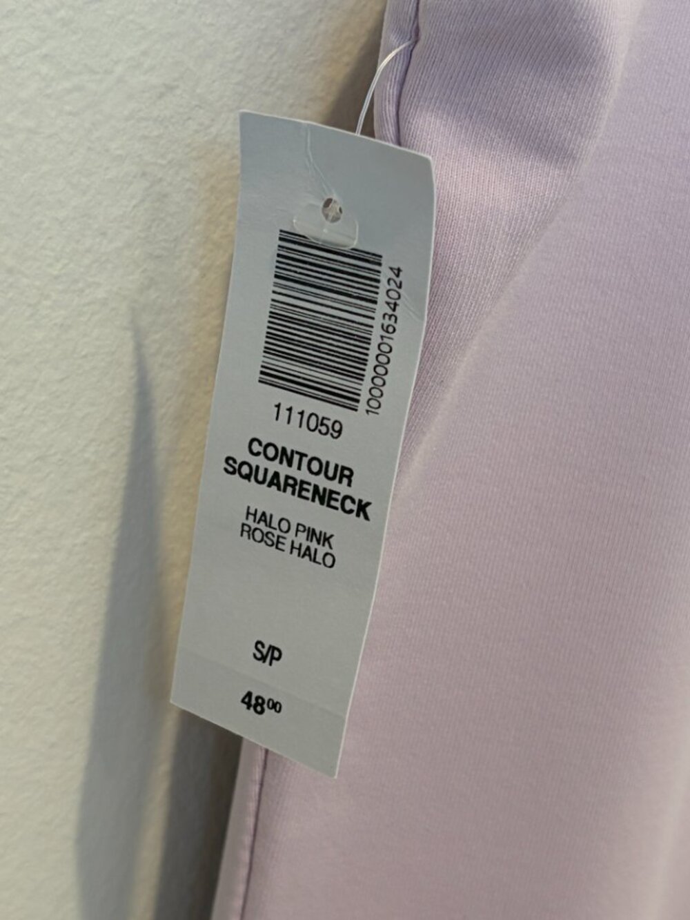 Aritzia Contour Square-Neck Bodysuit in Halo Pink, Size Small - Picture 2 of 8